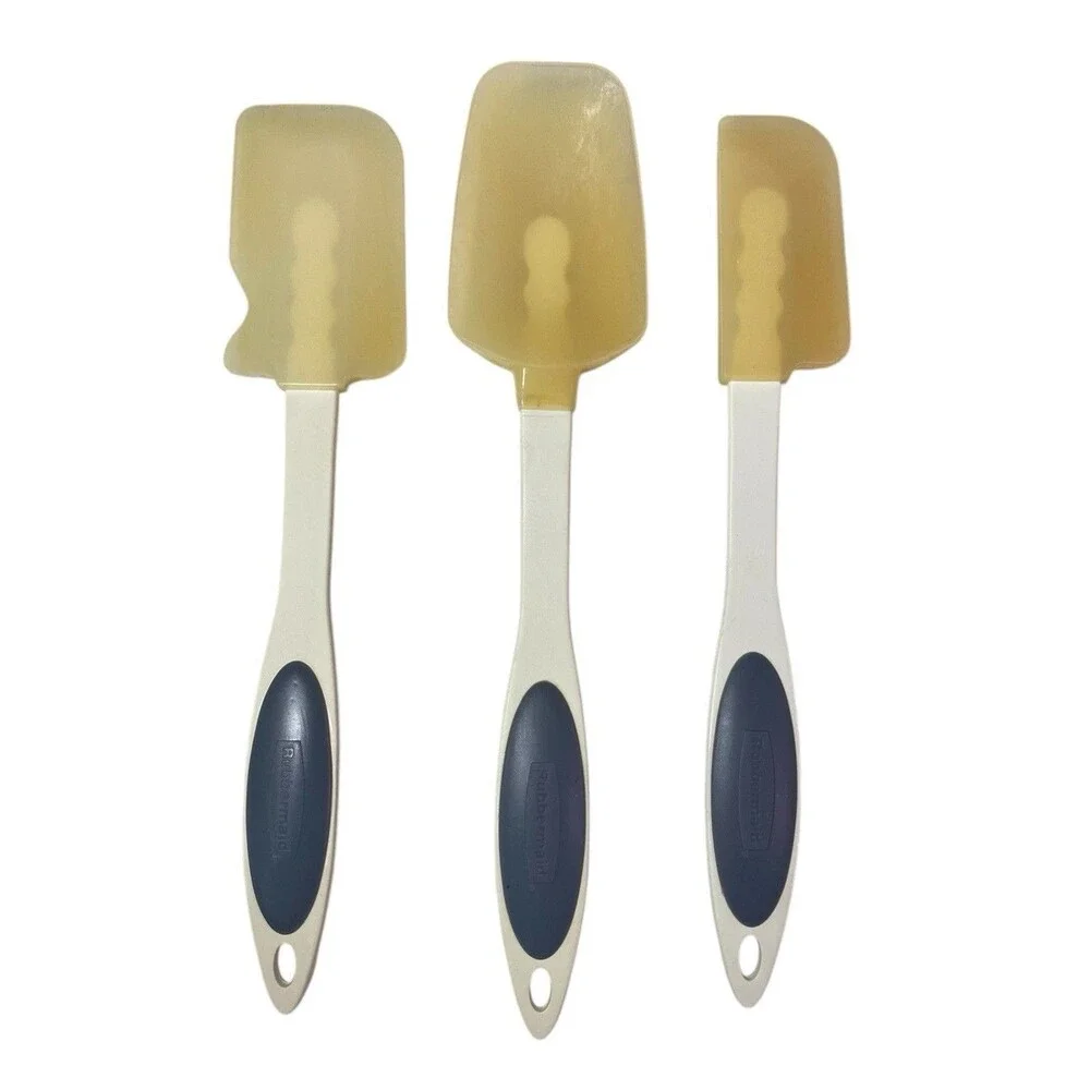 Vintage Rubbermaid High Heat Spatula Scraper Set of 3 MCM USA Kitchen Utensils